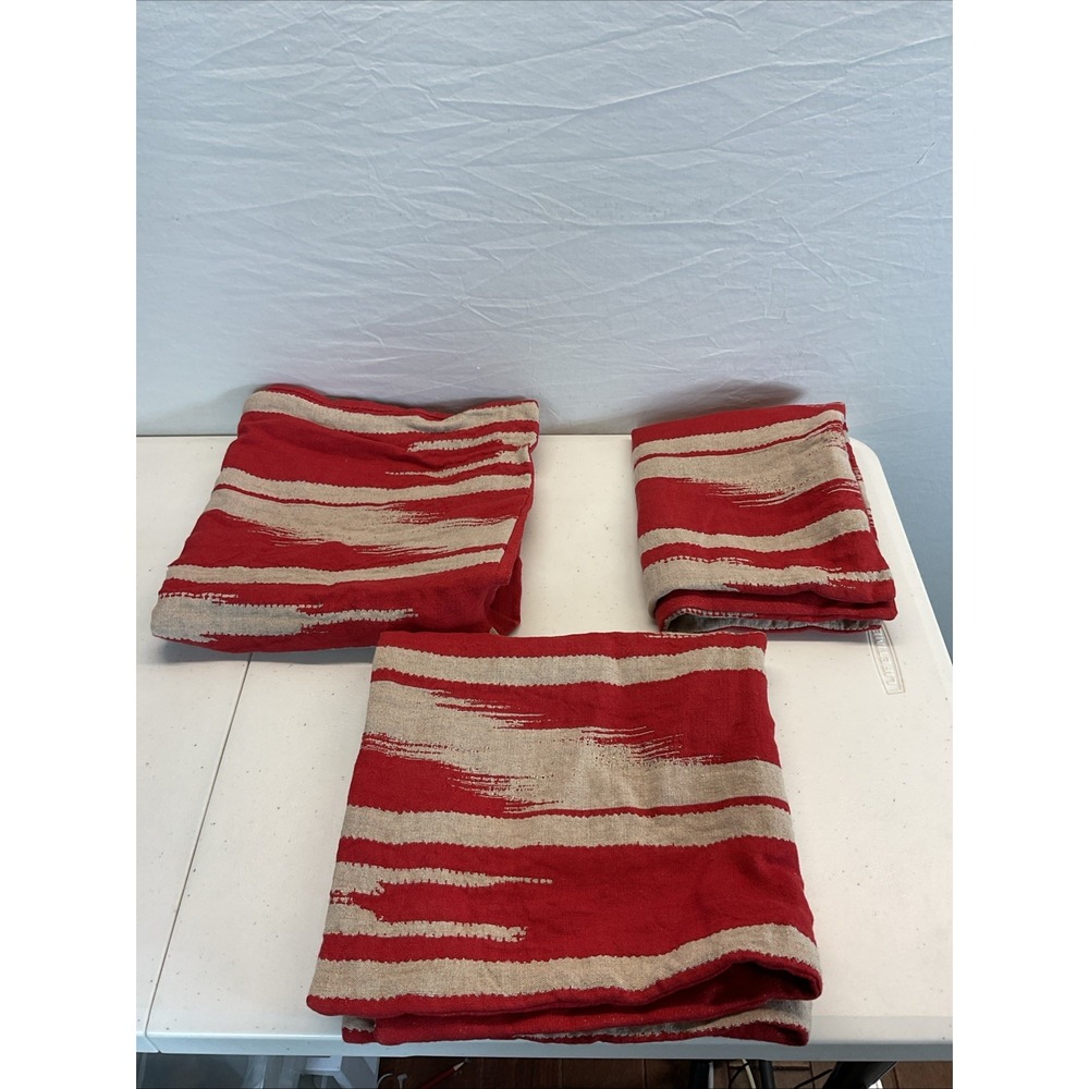 Lot of 3 C and C Milano Linen euro pillow cover‎ 24"x24" Made in Italy luxury